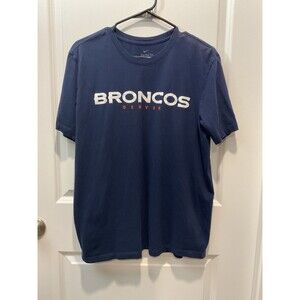Mens Denver Broncos T-Shirt Nike Large Blue Orange White NFL Football